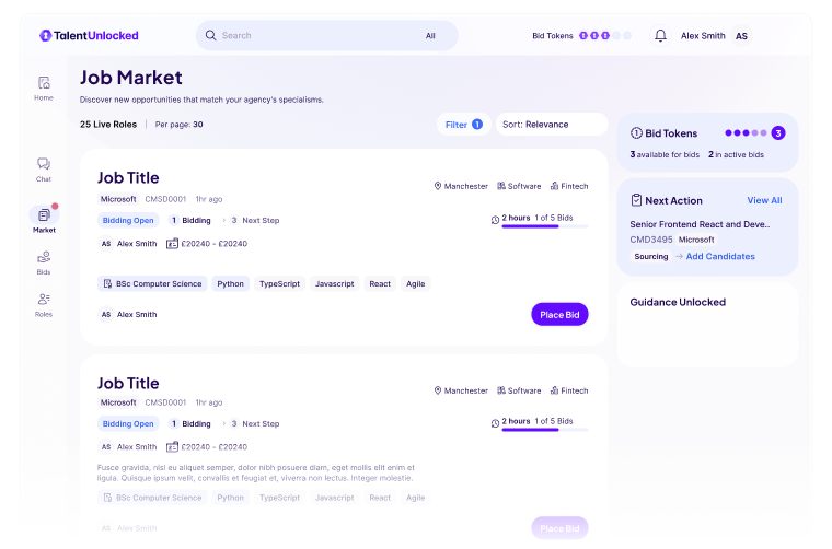 TalentUnlocked app design